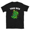 Árvore de Natal de Dinossauro T-Rex - Dino Fofo Luz Festa de Natal Presente Camiseta Unissex