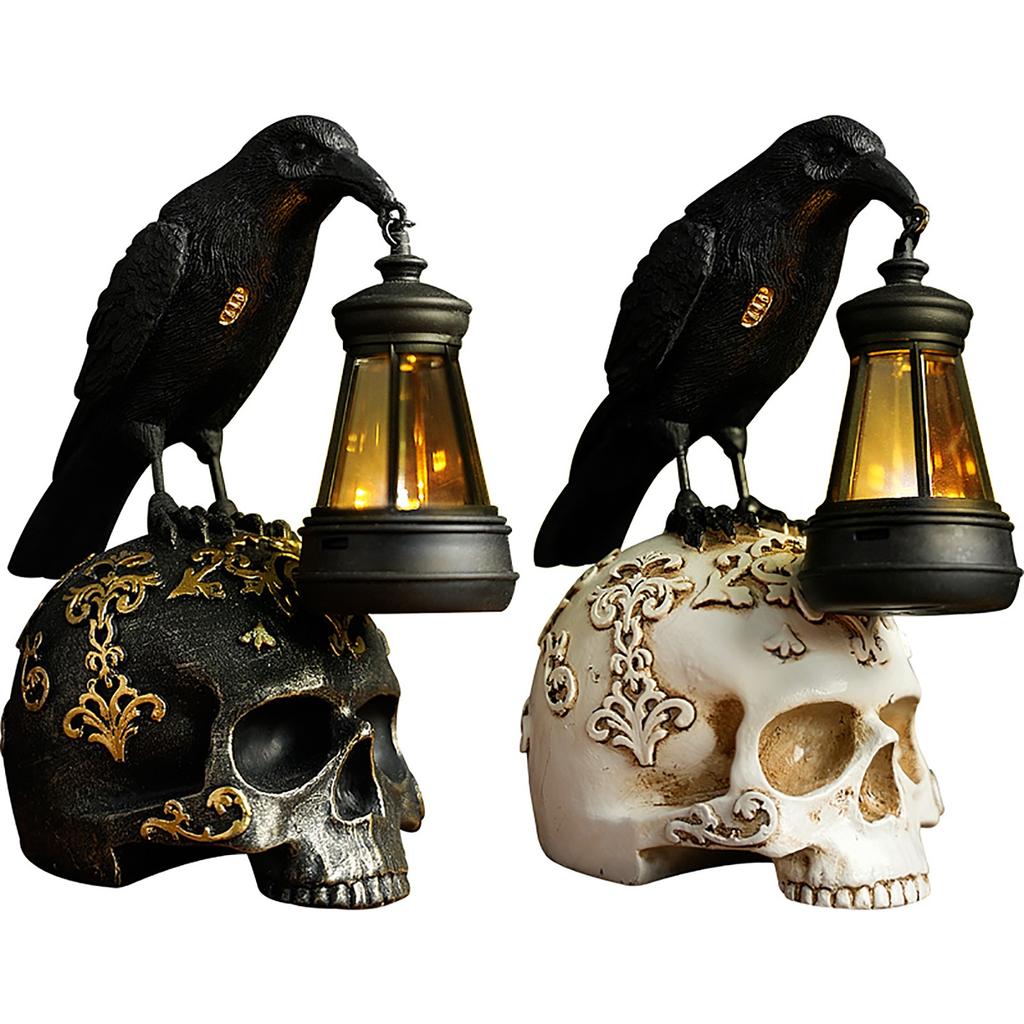 Vintage Halloween Resin And Figurine – Spooky Desktop Decoration For Haunted Holiday Ambience