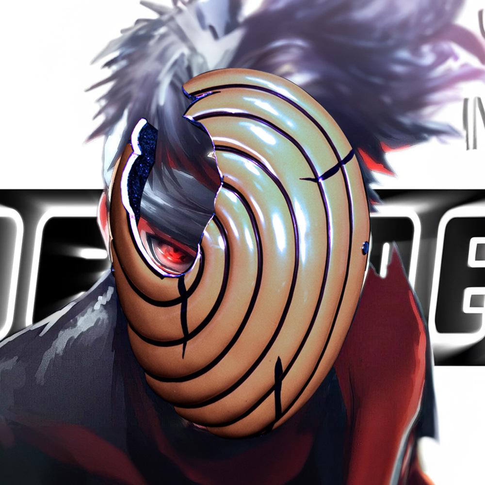 COS Naruto Tobi Resin Full Face Mask - Halloween Costume for Kids & Adults