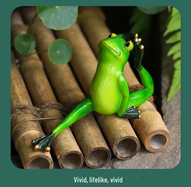 Binnenplaats Yoga Kikker Hars Ornament - Tuinlandschap Decoratie