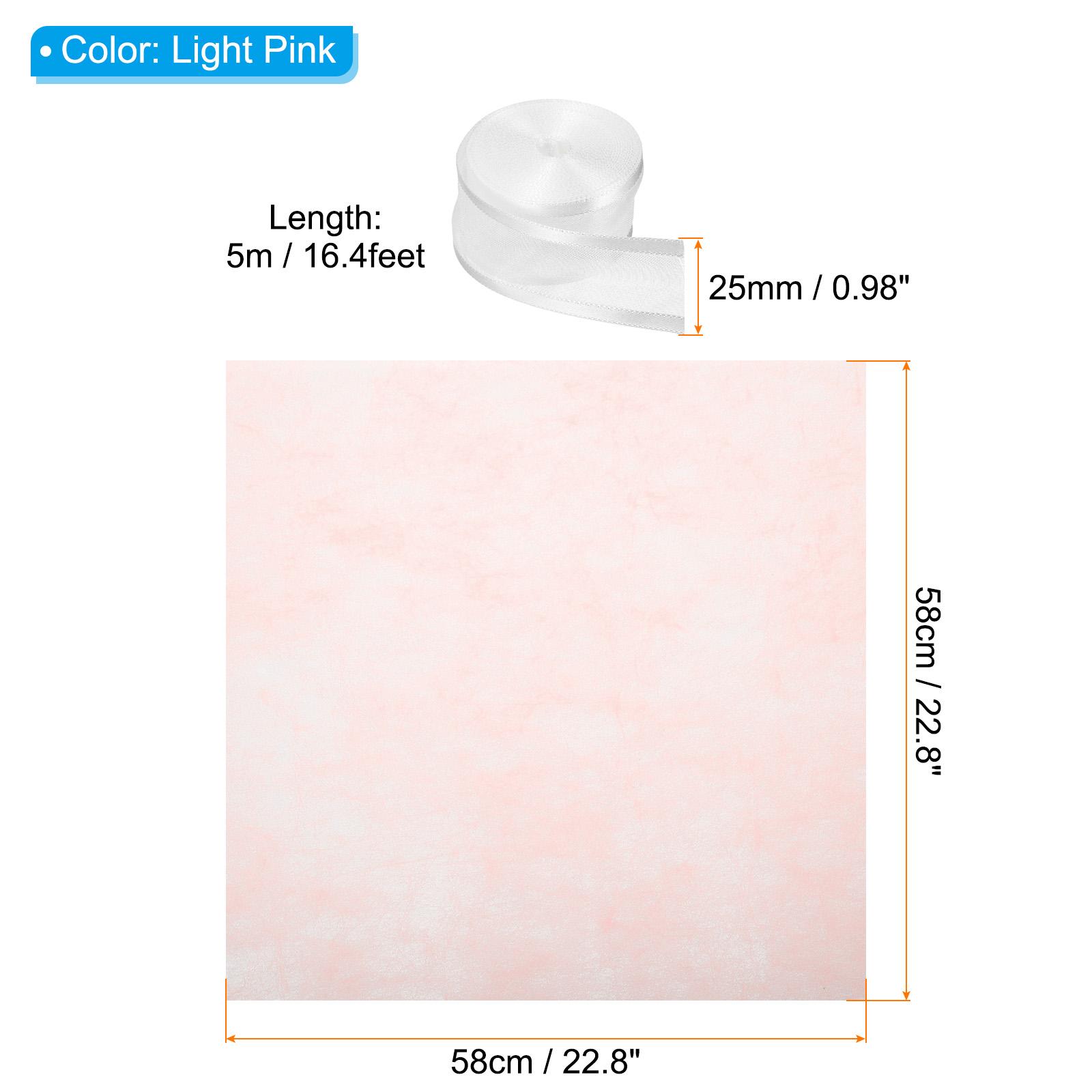 

20 листов оберточной бумаги для букетов цветов 1 рулон ленты коричневый/светло-розовый светло-розовый