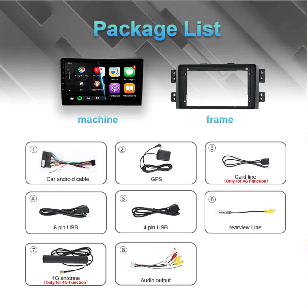 Car Radio Android 14 Carplay For Kia Borrego Mohave 2008 2009 - 2015 Navigation GPS Multimedia Player Stereo WiF+4G 360Camera BT