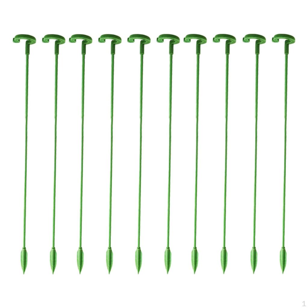 10 Pieces Floral Shaped Support Rod Plant Sticks Reusable Potted Climbing Gardening