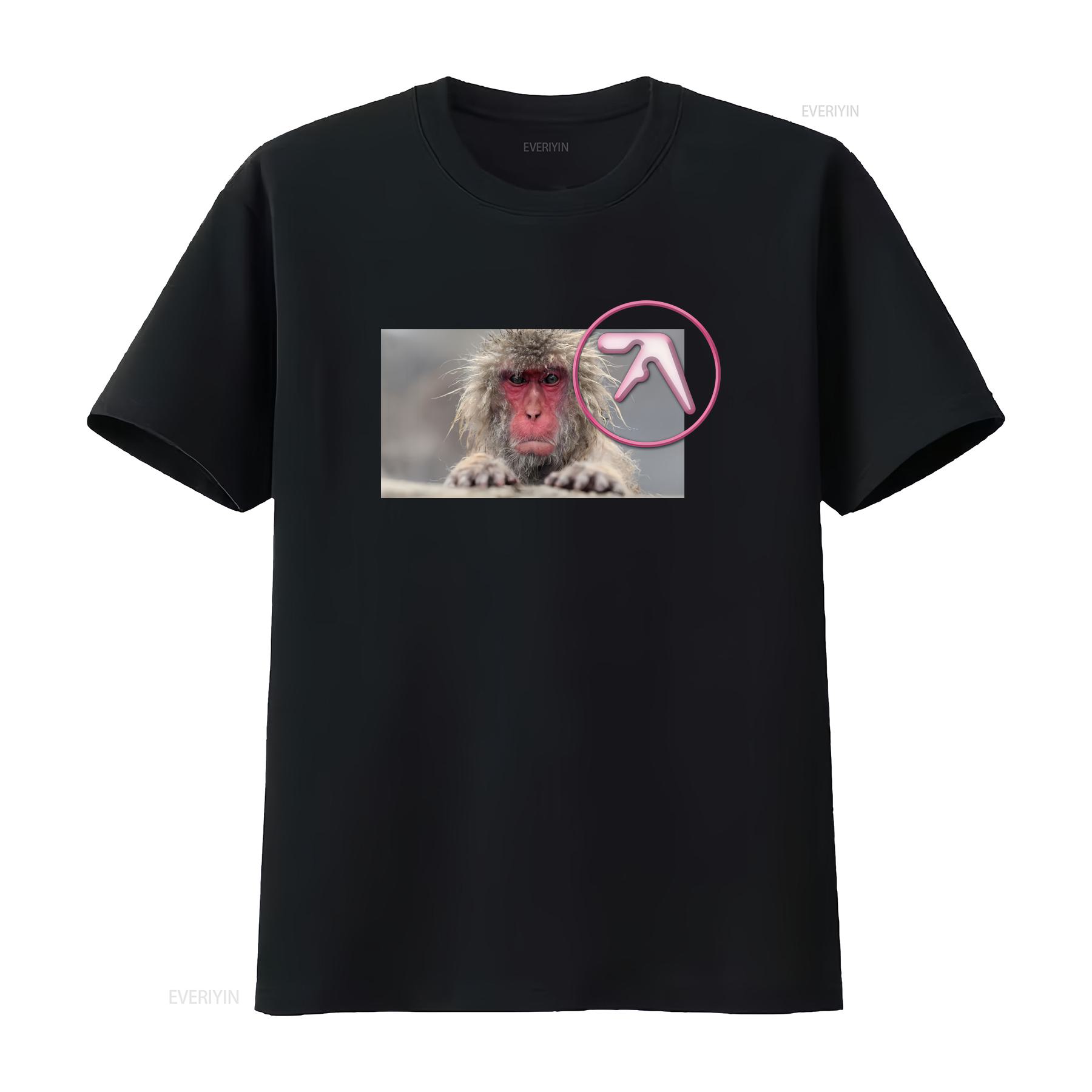 

Snow Monkey Aphex Twin T Shirt 2000s Band IDM 100 Cotton vintage Washed Stylish fashion streetwear Soft Stretched homme 4XL