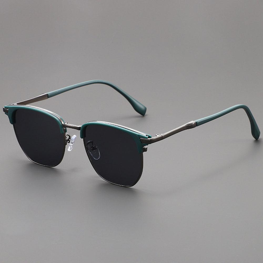 Retro Browline Sunglasses for Men Women UV400 Protection Polarized Square Cat Eye Shades for Driving Beach Daily Use Eyeglasses