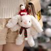 Cute New Style Undulating Rabbit Doll Pendant Scarf Rabbit Plush Toy Keychain Doll Bag Hanging Ornament Doll