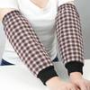 Funda de Manga a Cuadros de Algodón-Poliéster Extensa para Cocina para Prevenir Manchas de Aceite. Puños elásticos holgados para mangas adecuados para Otoño e Invierno.