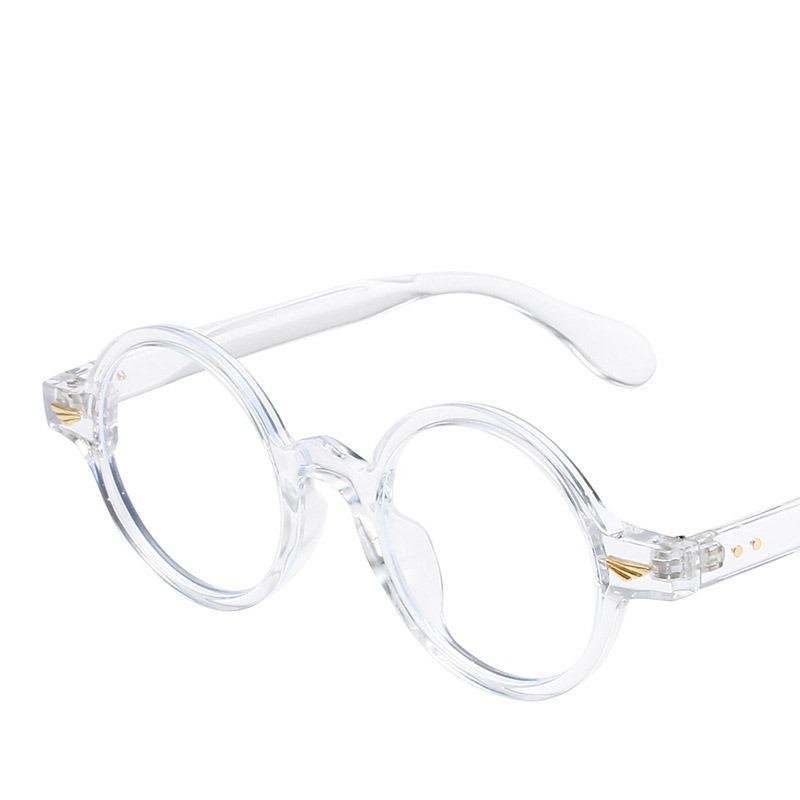 Retro Round Frame Fashion Glasses Anti Blue Light Computer Fashion Lightweight Eyeglasses Women Men