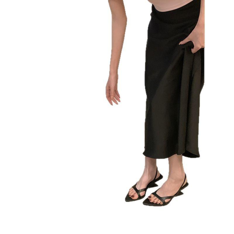 Sexy leopard print pointed wedge heel with sandals, new niche two wear high heels sandals