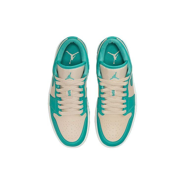 Air Jordan 1 Low Tropical Teal Sandy Beige Women Sneakers DC0774-131