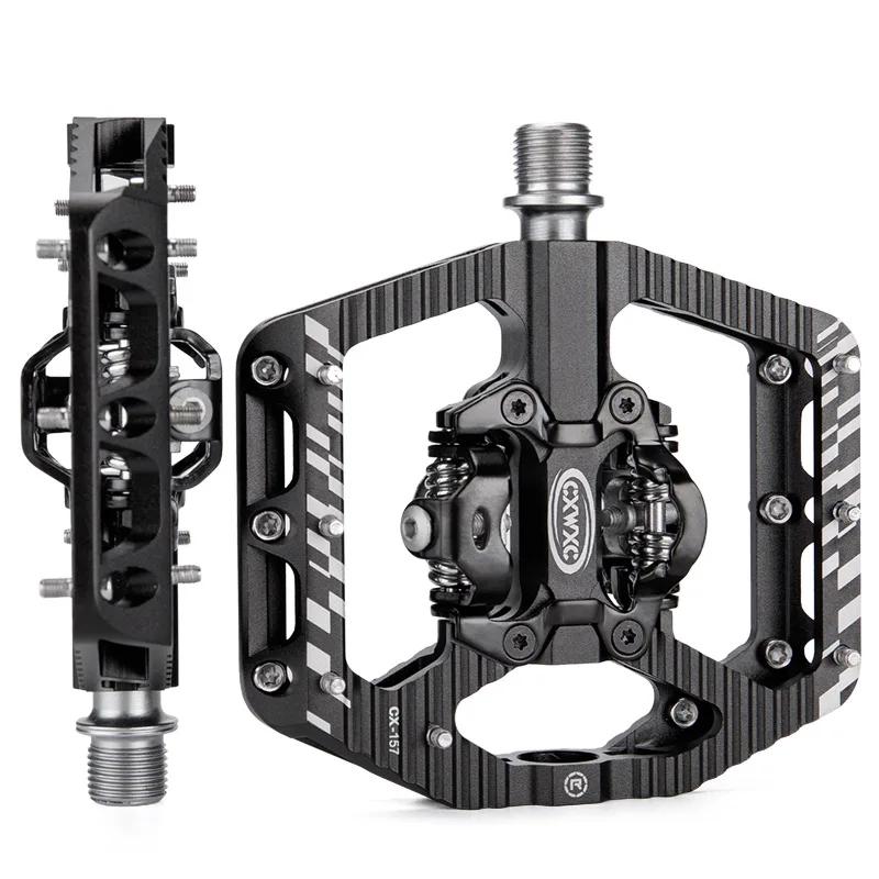 

Ultralight Non-Slip Double-sided Lock Mountain Bike Pedals Aluminum Alloy Sealed 3 Bearing Flat Platform SPD MTB Bicycle Pedal чорний