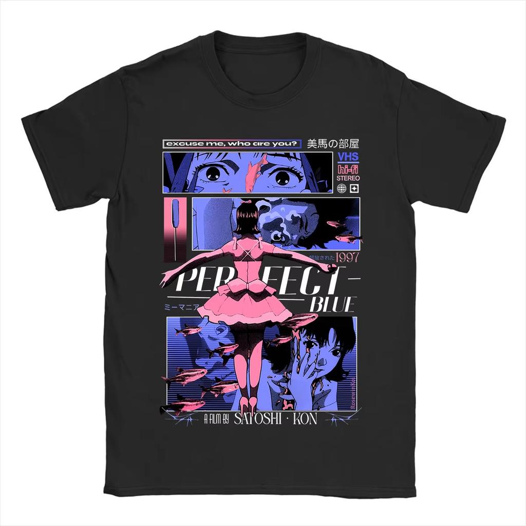2026 Summer New Japan Anime Perfect Blue Mima Kirigoe T Shirts Men Women Harajuku T-shirt Y2K Gothic Cotton Oversized T-shirts