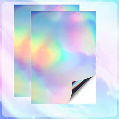 20 Stück Bedruckbares Holografisches Aufkleberpapier A4 Trocknet Schnell Wasserdicht PET Regenbogen für Tintenstrahldrucker