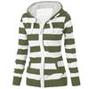Women's Fashion Casual Long Sleeve Striped Sweater Pullover Hooded Top