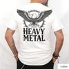 Heavy Metal Eagle Thorn Ring Graphic Cotton T-Shirt Unisex Retro Rock Culture Art Casual Short Sleeve Tee