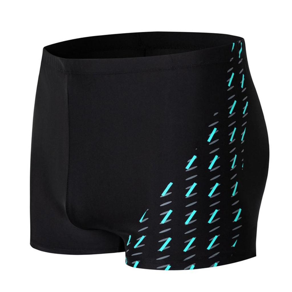 Schnelltrocknende Badehose mit Aufdruck für Herren: Bequeme, atmungsaktive Strand-Boxershorts