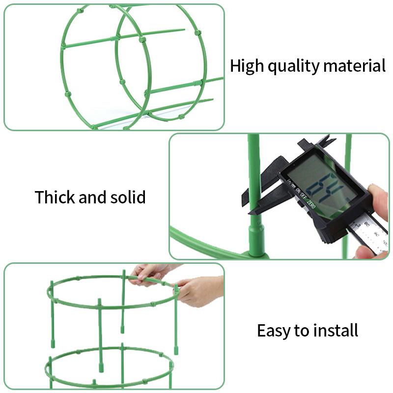 3-24Sets Plant Support Stakes Plastic Plant Support Pile For Flowers Greenhouses Arrangement Fixing Rod Holder Garden Tools