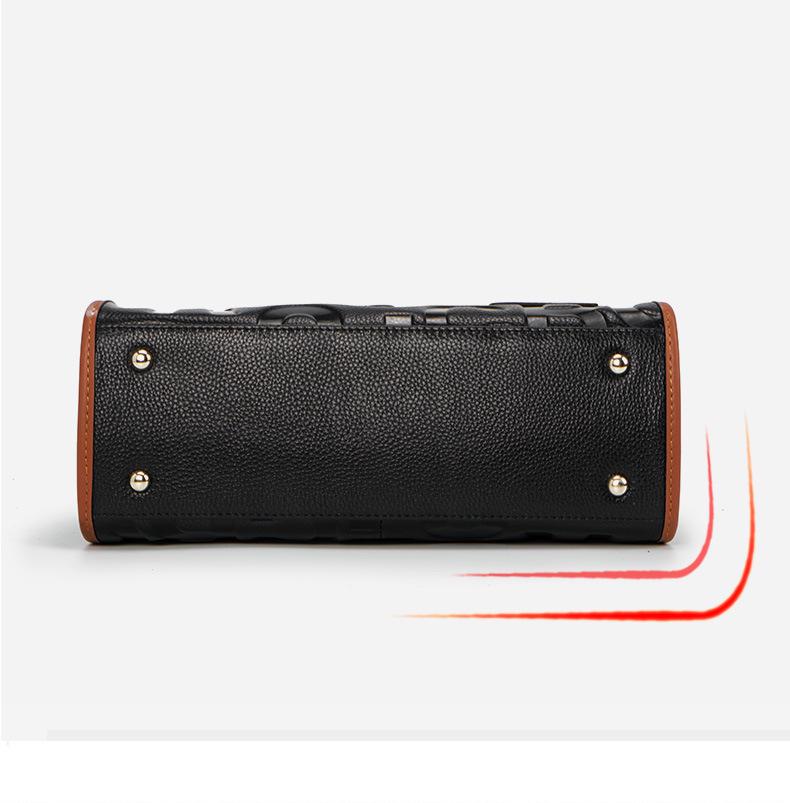 Qian Dian 2025 Snygg Mångsidig Handväska för Kvinnor - Stor Kapacitet Äkta Läder Damväska