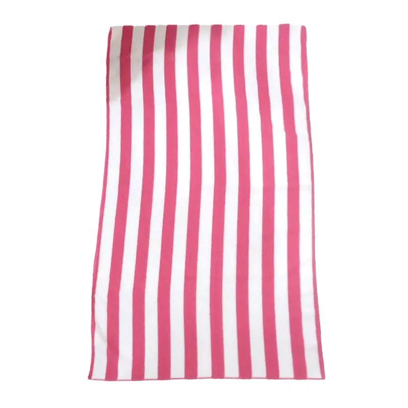 Microfiber Blue and White Striped Adult Sports Towel Beach Towel Beach Vacation Absorbent Bath Towel