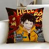 popular anime Fire Force Cushion Cover Soft  EasyWash Pillow Case  Versatile for Couch Bed Travel and Office
