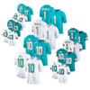 Miami Dolphins 10 Hill 17 Waddle Maglia da Football Ricamata Retro Uomo Donna