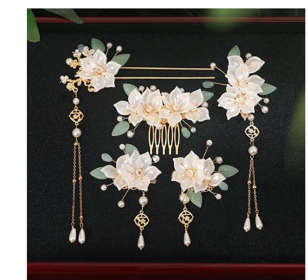 

Набор шелковых заколок-кистей ручной работы в стиле ханьфу для детей