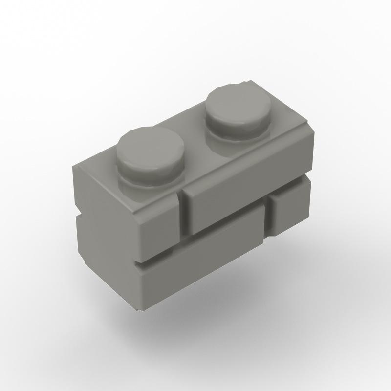 500PCS Bricks Parts DIY 98283 1x2 Checkered Brick Wall Brick Parts Compatible Educational Building Blocks Parts Toys