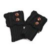 Women's Knit Wool Booties - Button Socks Leg Warmers, Loose Short Foot Warmers with Folding Top.