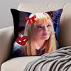 Actress EEmma Stone Cushion Cover Pillowcase Antidustmite Invisible Zipper Short Plush Sofa Cushion