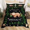 Cute Sloth Duvet Cover Cartoon Sloth Bedding Set Twin Queen For Boys Girls Teens Room Dorm Decor Kawaii Animal Comforter Cover