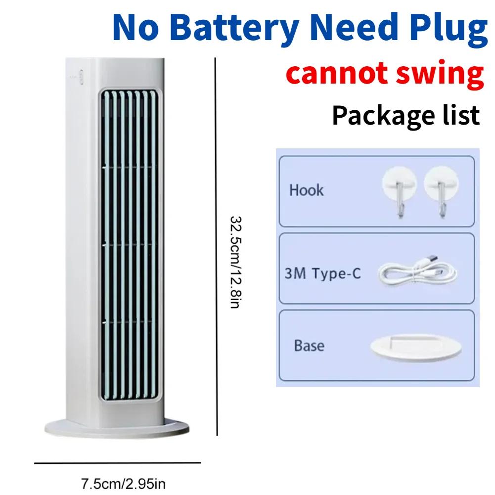 Leafless Air Conditioner Fan 3 Mode Silent Cooling Fan Multi-Purpose Bladeless Air Cooler Fan for Bedroom Living Rooom Bathroom