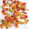 2M Herbst Ahornblätter Künstliche Girlande Kunstpflanzen Herbstdeko Blumenranke für Thanksgiving Halloween Feste Hochzeitsdeko
