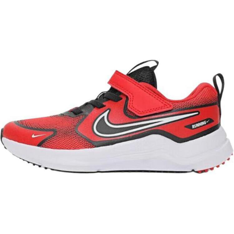 New Nike Cosmic Runner Breathable And Wear resistant Low Top Kids Lifestyle Shoes Red Black Kids' HM4400-601