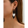 1 Pair Fashionable Retro Hollow Leaf Tassel Earrings For Women, Japanese And Korean Style