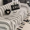 Funda Sofá Sala de estar Grosso Quente Sofá Manta Outono Inverno Sherpa Houndstooth Camping Piquenique Sofá Capa