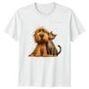 Dog And Cat Friends Animals Pet Lovers Unisexs Unisexs Graphic Unisex Tee