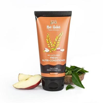 Nat Habit Nutri-Conditioner, Curry Cider für trockenes und krauses Haar, tiefer Glanz und Geschmeidigkeit mit 9 ultra-feuchtigkeitsspendenden Power-Conditionern, 150 ml