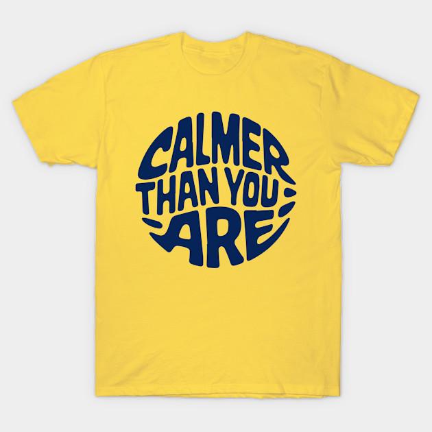 Men Black Print T-shirt Calmer Than You Are Funny Big Lebowski Walter Sobchak Retro No-Cut Transfer Paper Print Cotton Tshirt M жёлтый