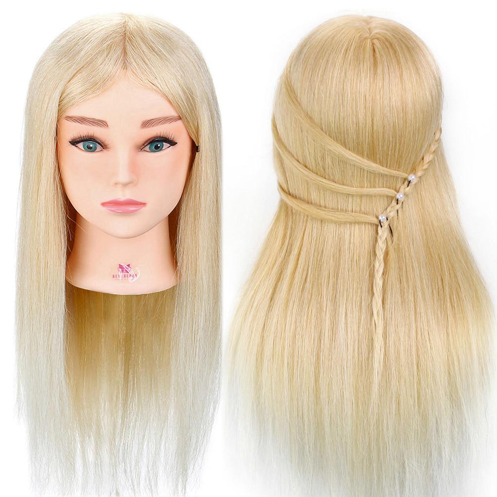 Buy Neverland Blue Eyes Hairdressing Doll Heads 20'' Blonde 100 Real