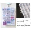 Transparent Plastic Storage Jewelry Box Compartment Adjustable Container For Beads Earring Box For Jewelry Rectangle Box Case