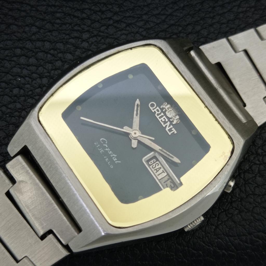 GENUINE VINTAGE ORIENT CRYSTAL AUTOMATIC 46941 JAPAN MENS WATCH A704919-1