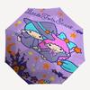 1pc Little Twin Stars Halloween Witch Broomstick Automatic Open/Closed Umbrella - Portable Tri-Fold Design with 8-Rib Iron Frame, Outdoor for Fans, Tr