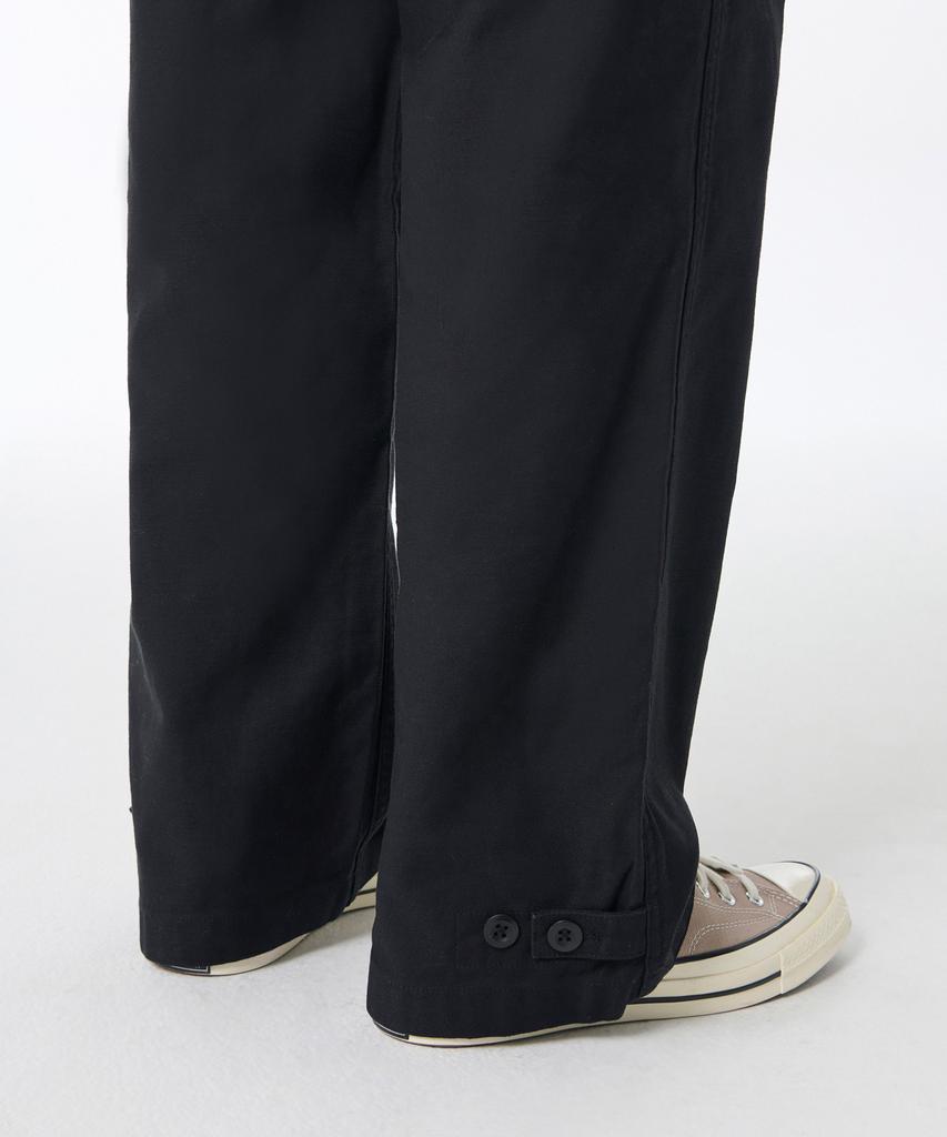 MUSINSA STANDARD Back Satin Bellows Pocket Fatigue Pants [Black]