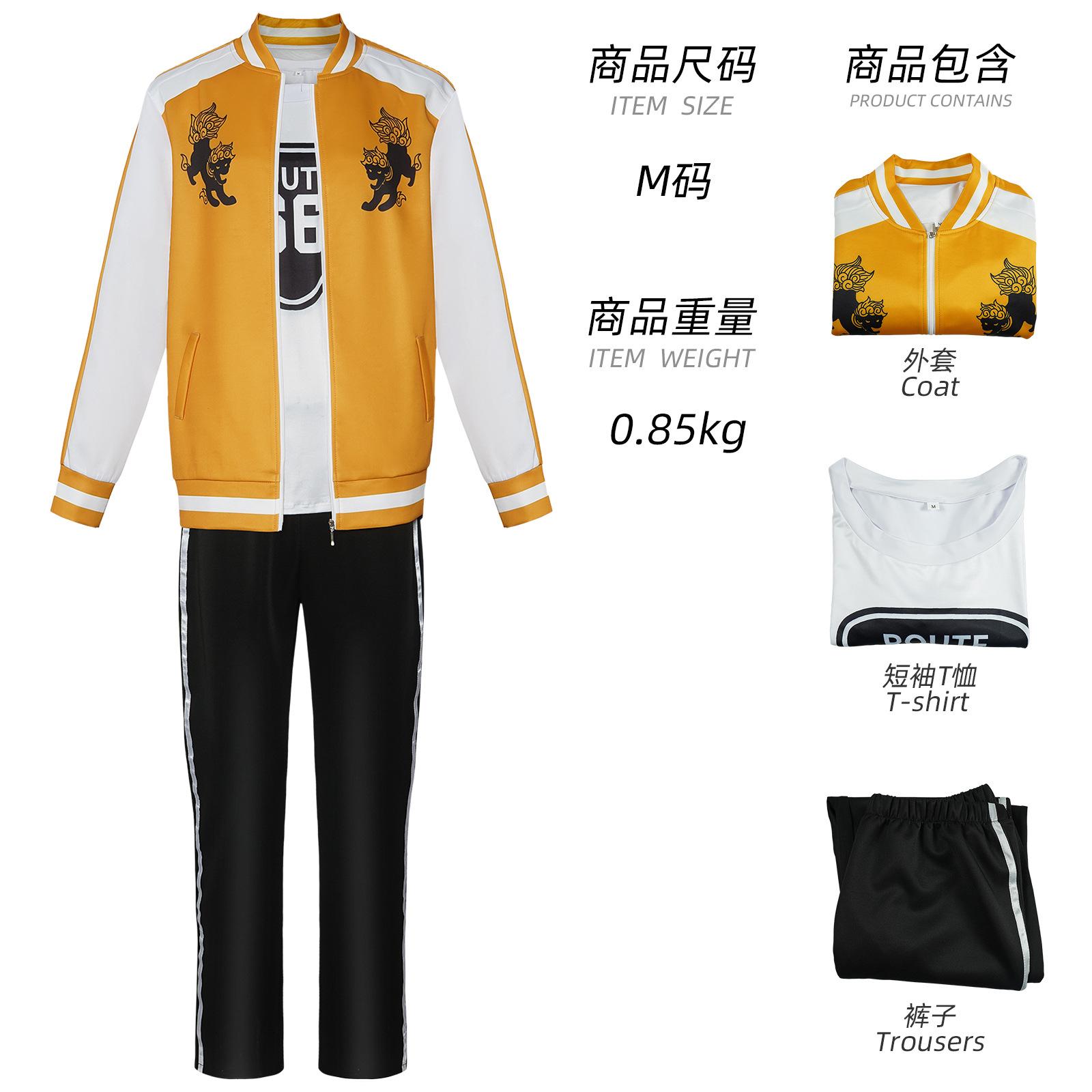 Cosplay Jo Togame Anime Wind Breaker Cosplay Costume Wig Shishitoren School Uniform Choji Tomiyama Halloween Party Suit Glasses XS(old)