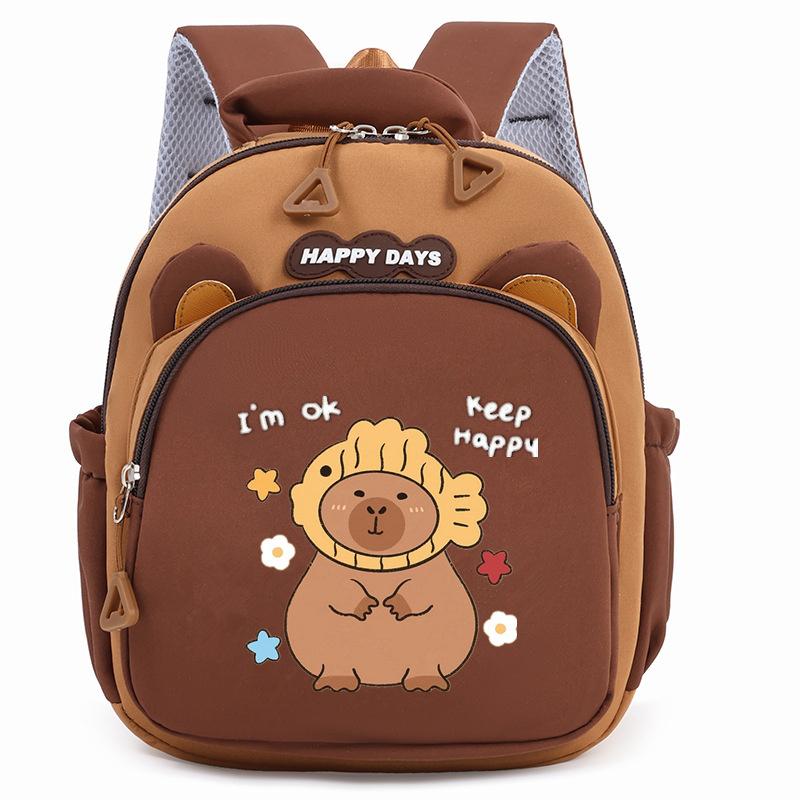 1Pieces Cute Cartoon Capybara Backpack Kindergarten Children School Bag Casual Daypack Travel Mountaineering Bag Christmas Gifts