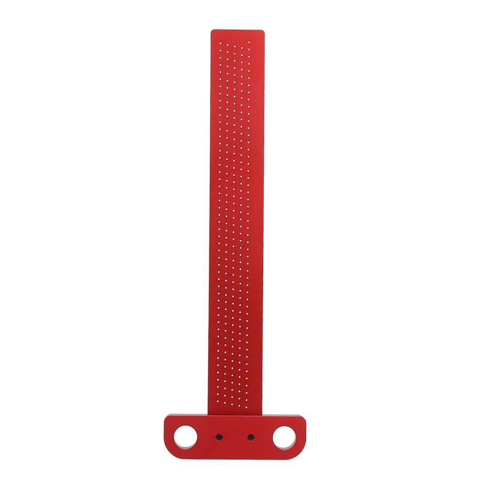 Aluminum Alloy T Type Square Ruler 260MM Red Woodworking Square Ruler 160MM Aluminum Alloy Scriber Construction Projects