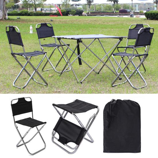 Portable Outdoor Folding Chair Hiking Fishing Camping Picnic Backrest Stool