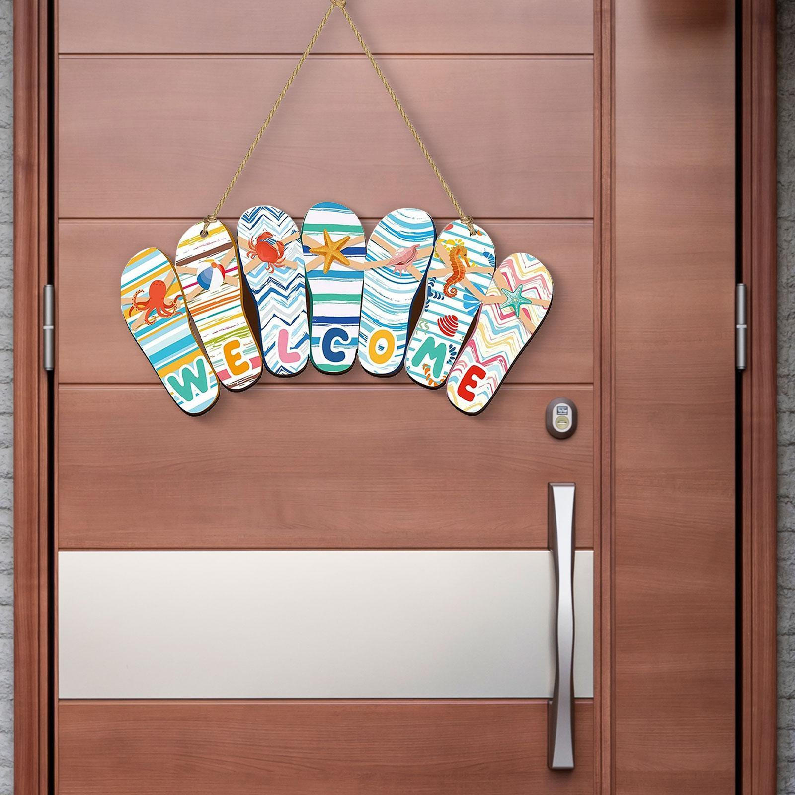 

Дерев яна дверна вішалка Welcome