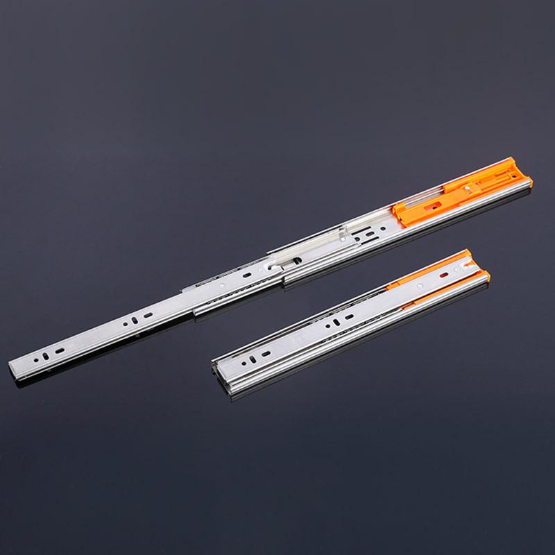 Guwanjia Silent Damping Stainless Steel Drawer Slides with Steel Ball Track for Kitchen Cabinets, Push-Pull Painting Buffer Guide Rail.
