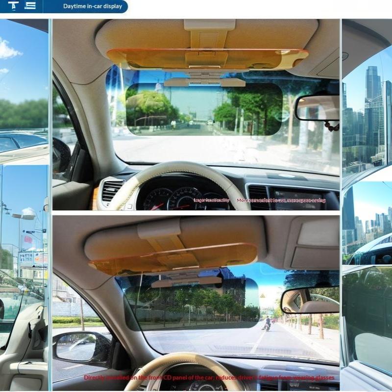 Clip-On Car Sun Visor Driving Glasses Anti Strong Light Anti-Glare Night Vision Lens For Day & Night Driving